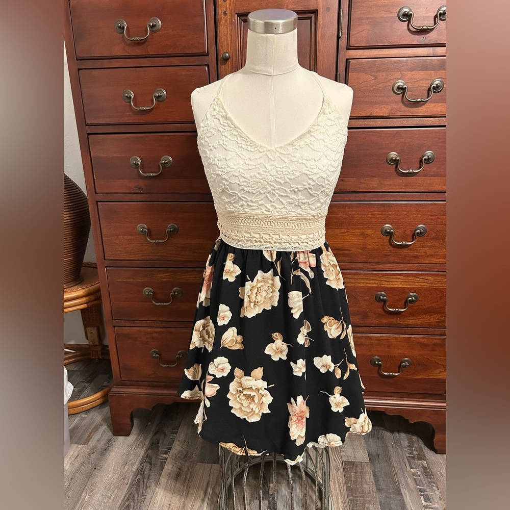 Windsor Cream Lace and Flowered Dress